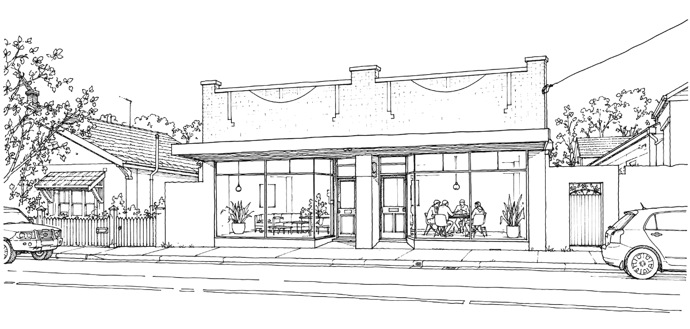 Webster studio, Auburn Road Hawthorn — sketch